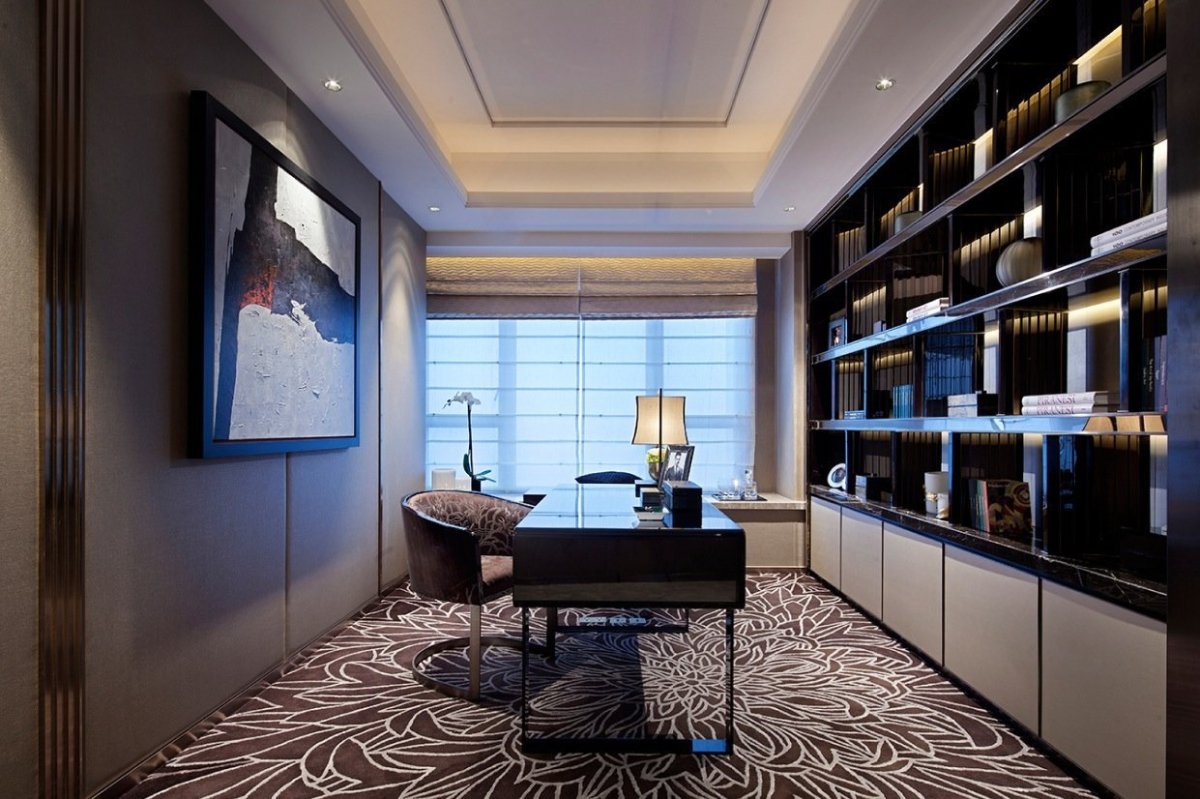 Современный интерьер кабинет лакшери