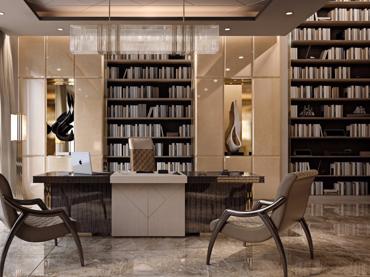 Кабинет библиотека интерьер