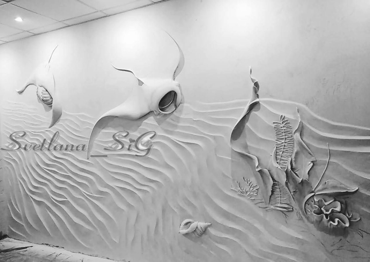 Гипсовые рыбки на стену