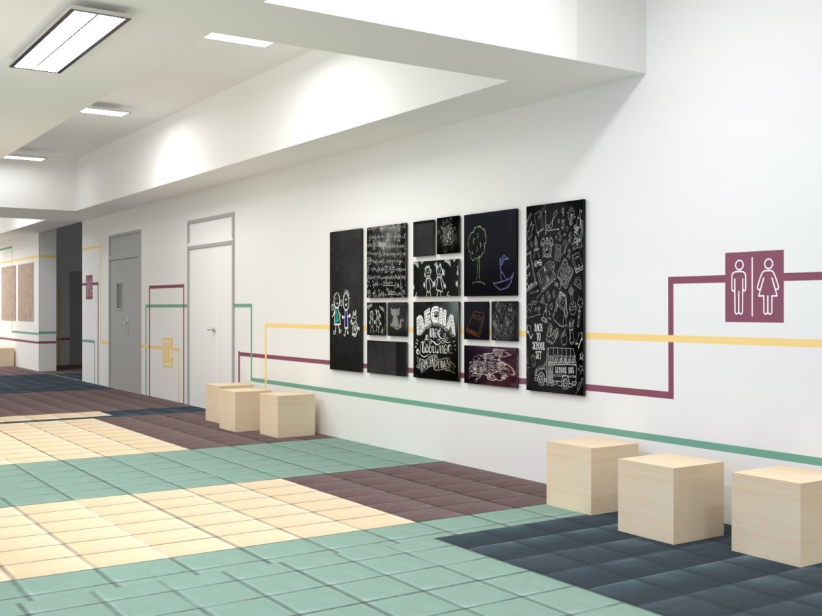 Дизайн коридоров школ