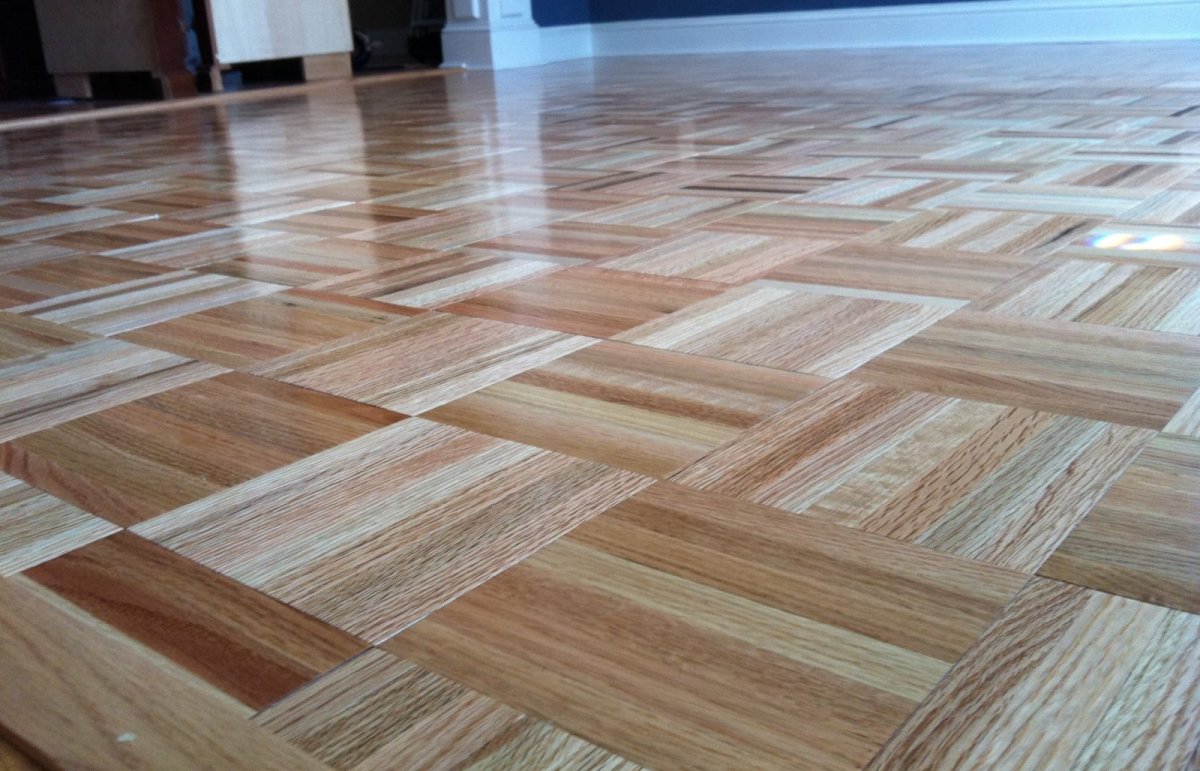 Паркет в интерьере кухни