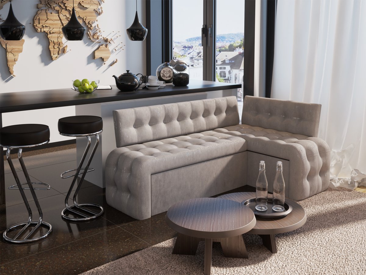 Полукруглые диванчики для кухни