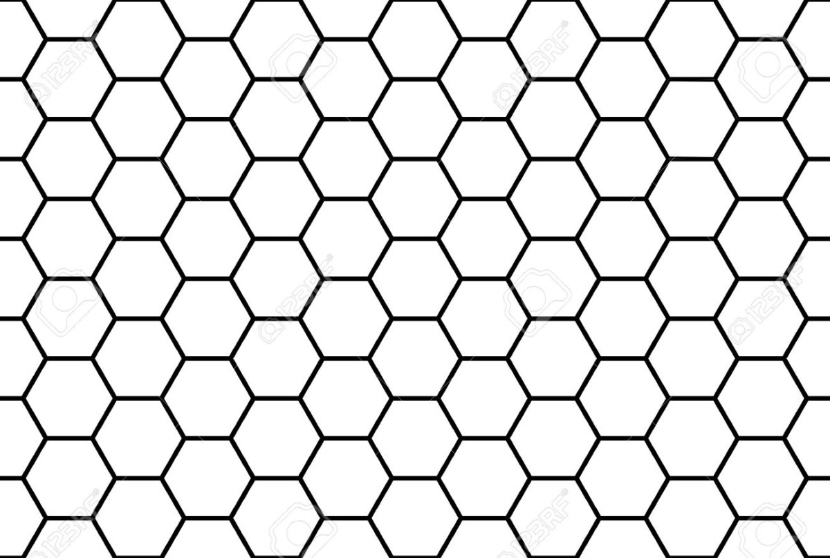 Трафарет соты пластиковый