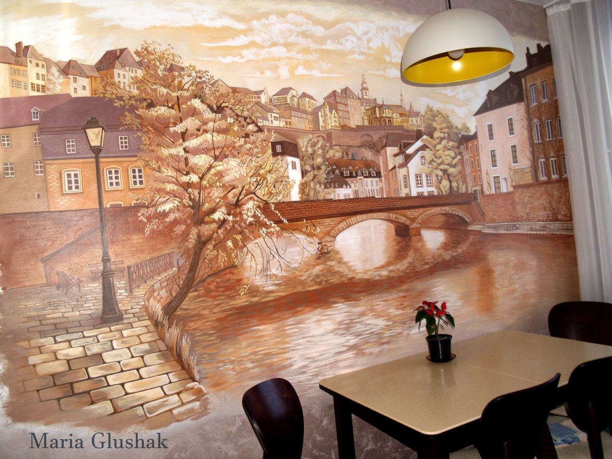 Дизайнерские стены на кухне