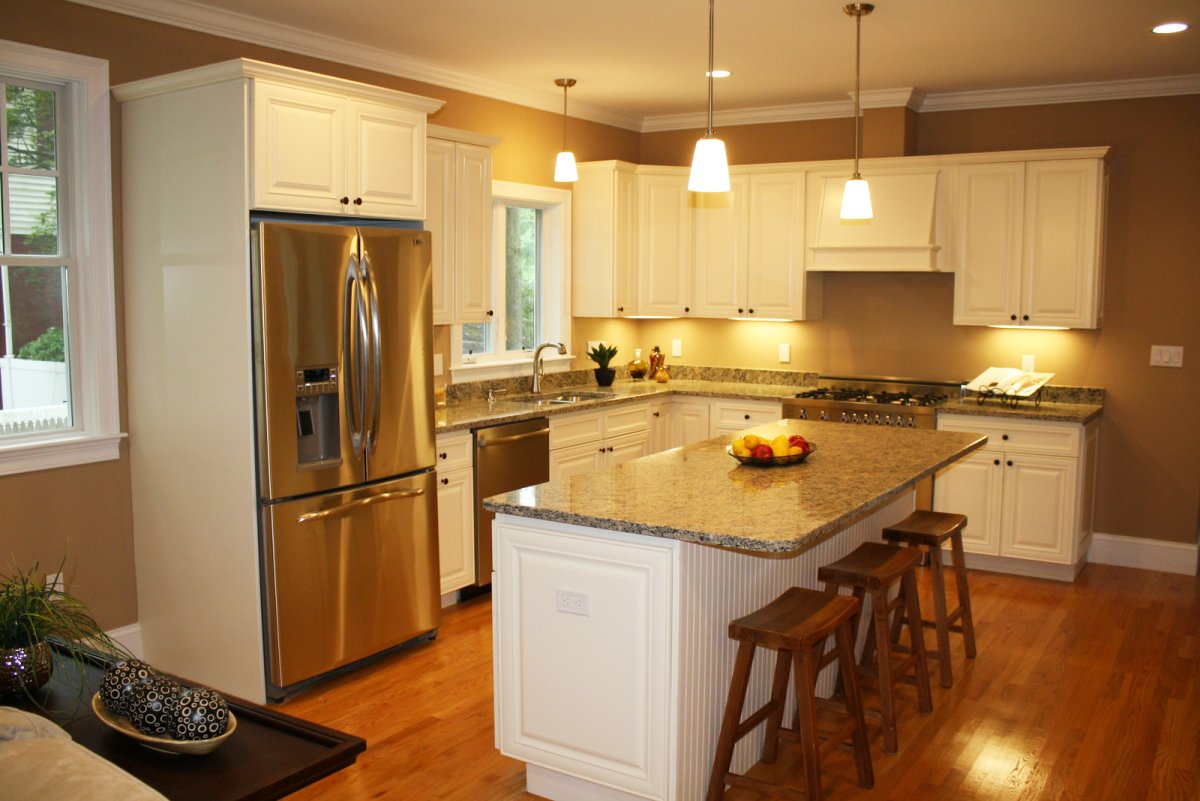 Ванильная кухня в интерьере