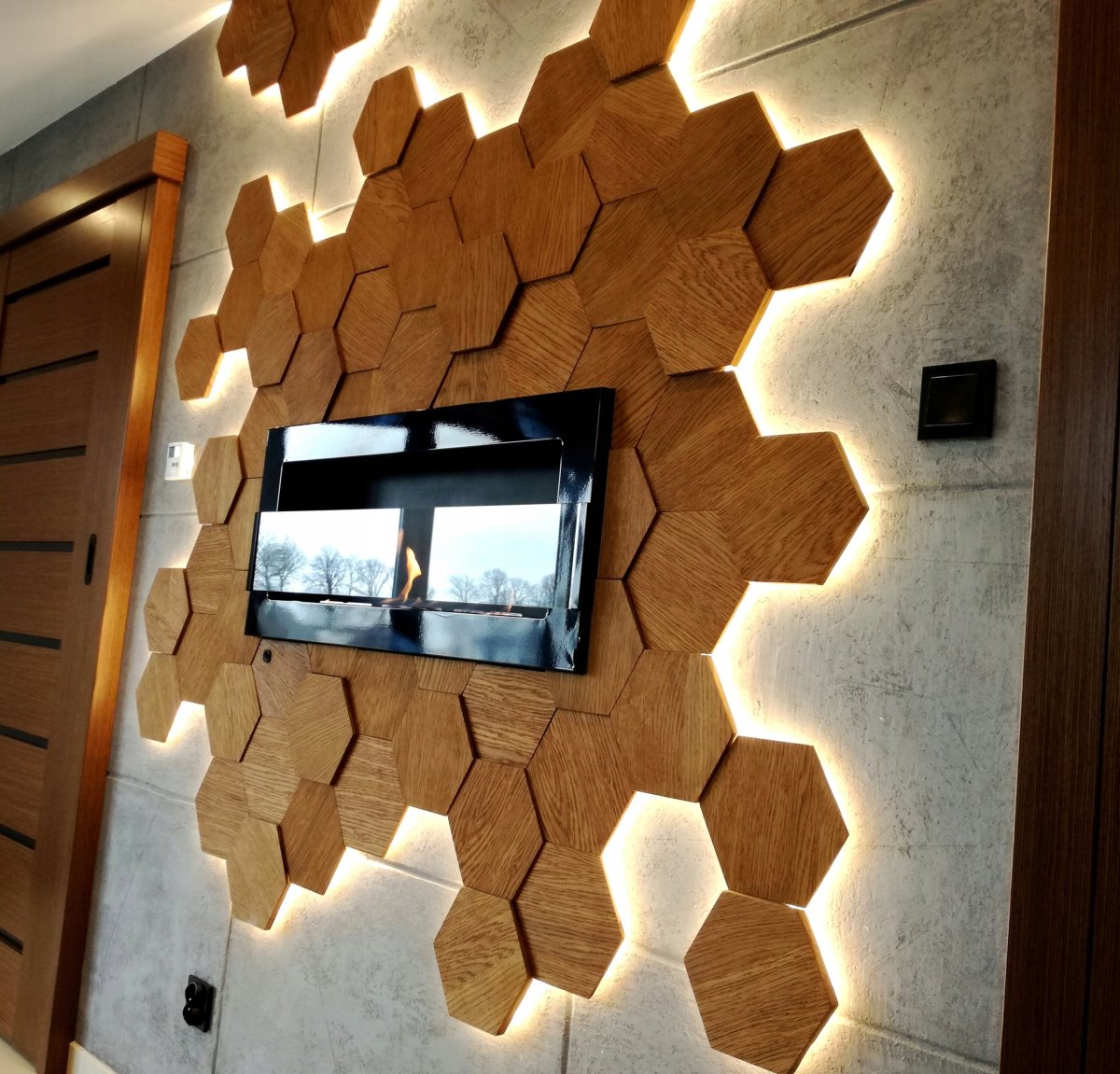 Современные деревянные стеновые панели