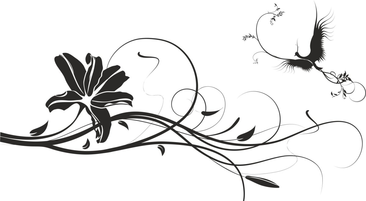 Эскиз трафарета для стен