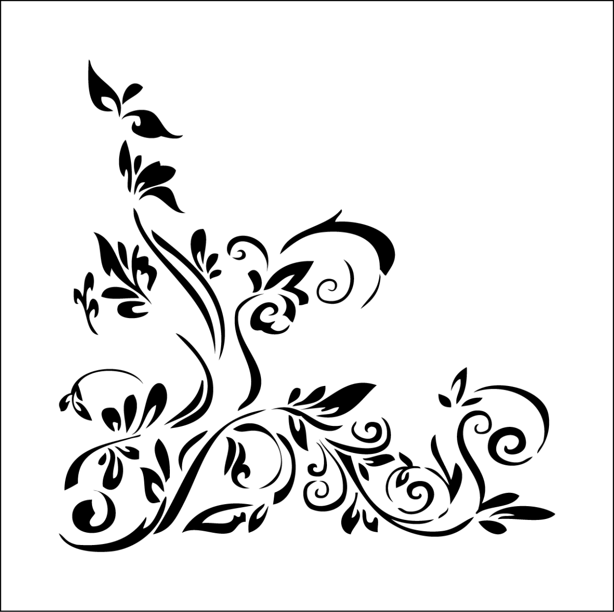 Угловой узор трафарет