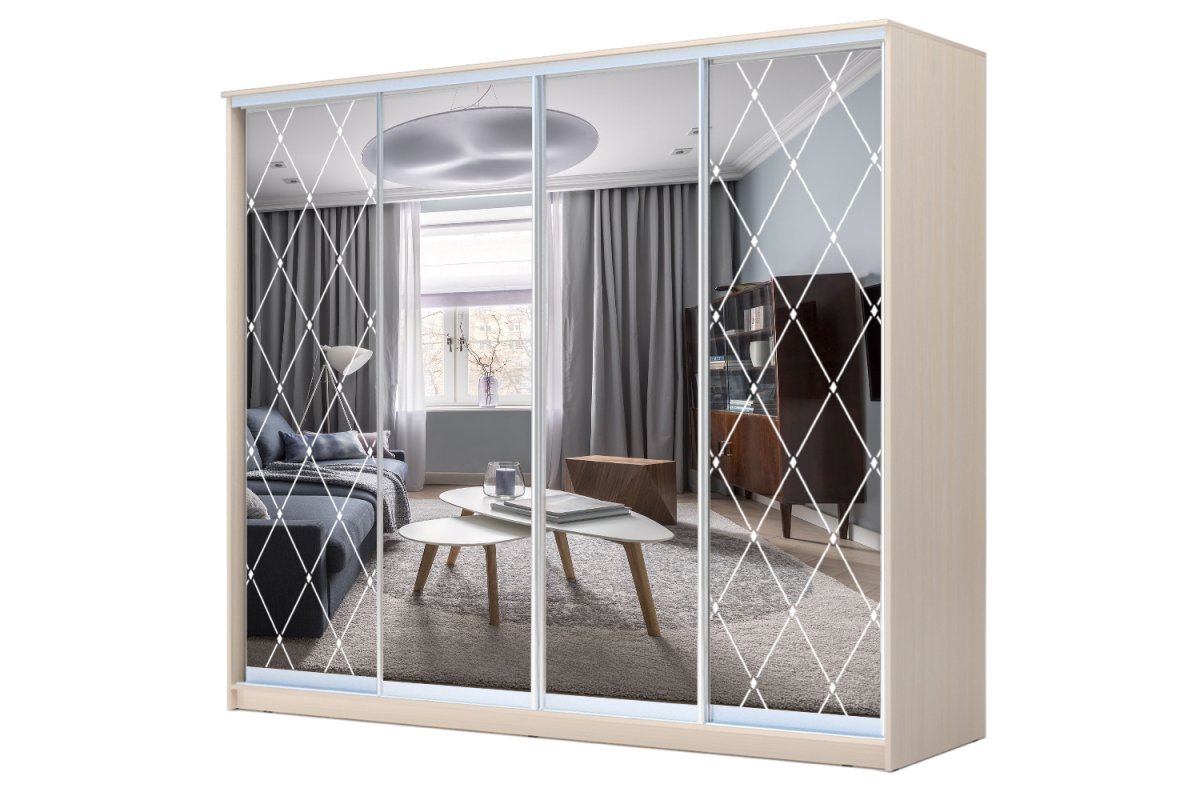 Шкаф купе Элизиум зеркало ромбом