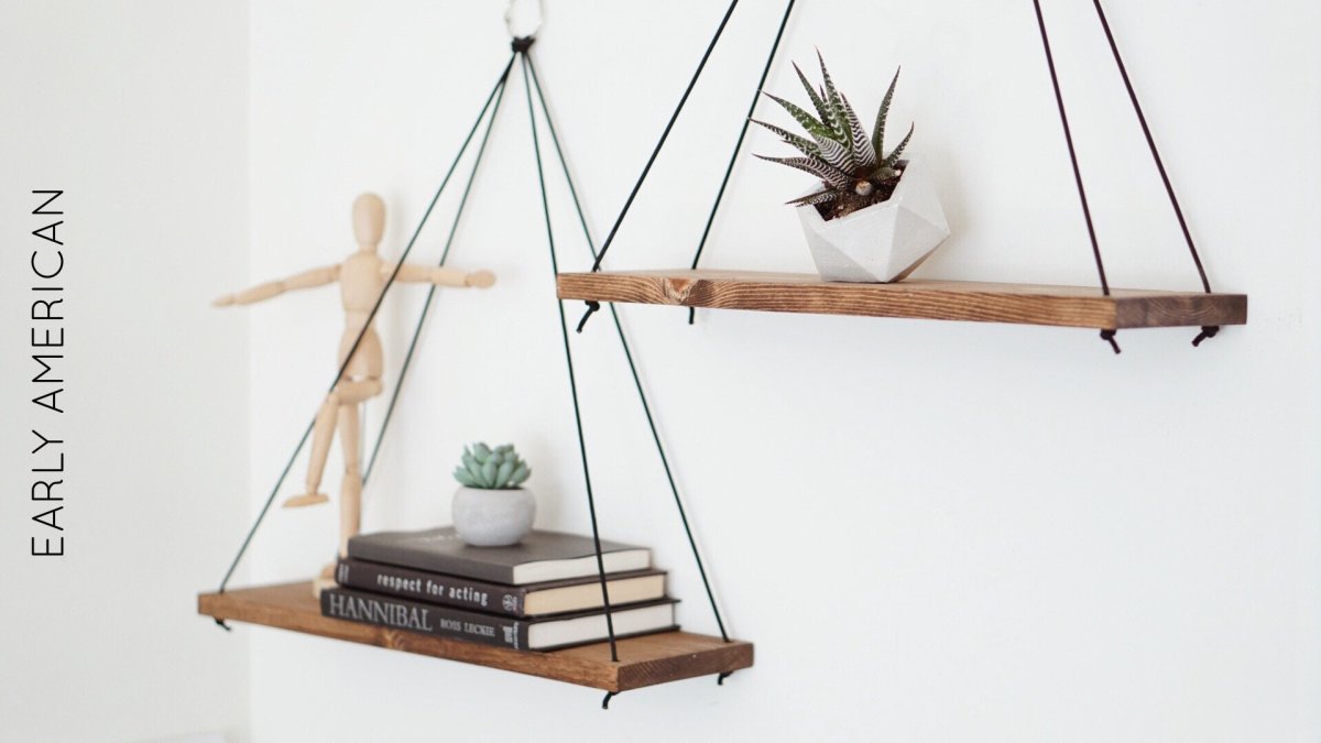 Полки из каната и дерева