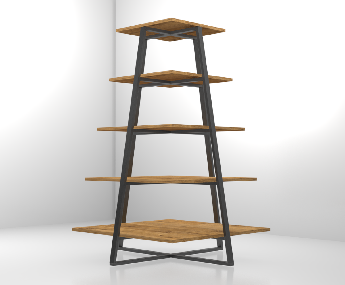 Угловые деревянные полки