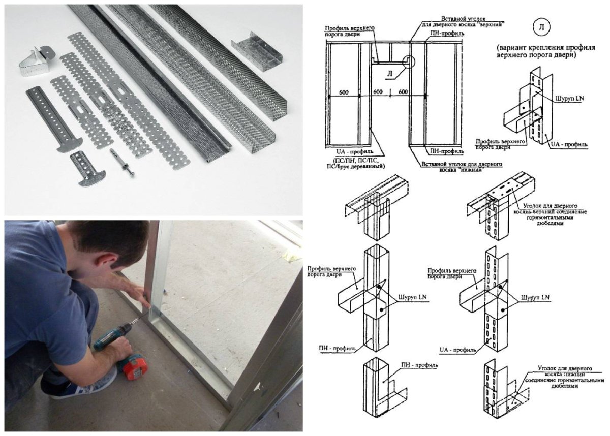 Перегородка из гипсокартона Кнауф чертеж