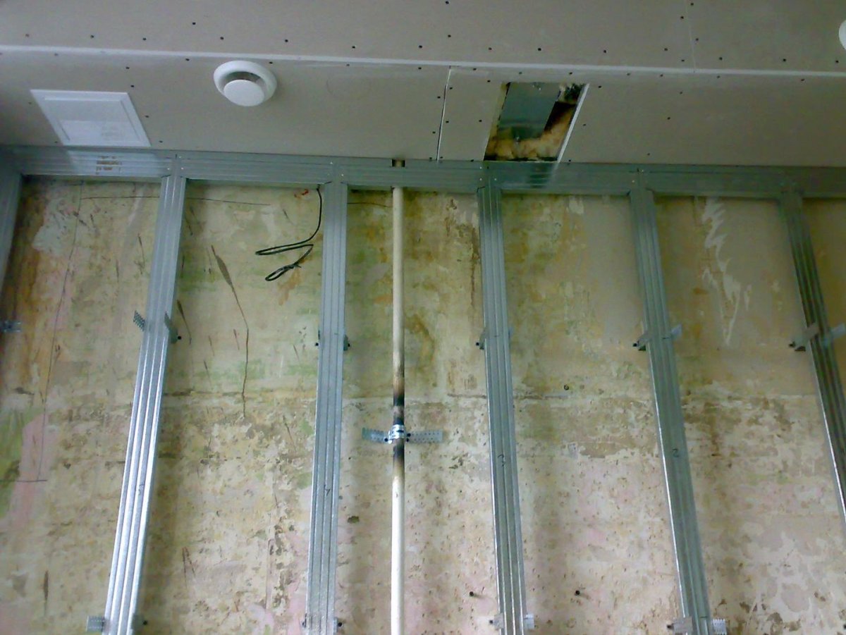 Перегородка под ГКЛ из профиля 75