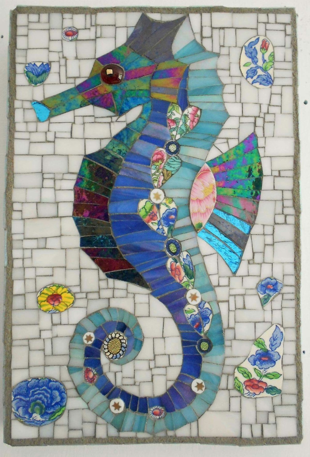 Морской конек мозаика