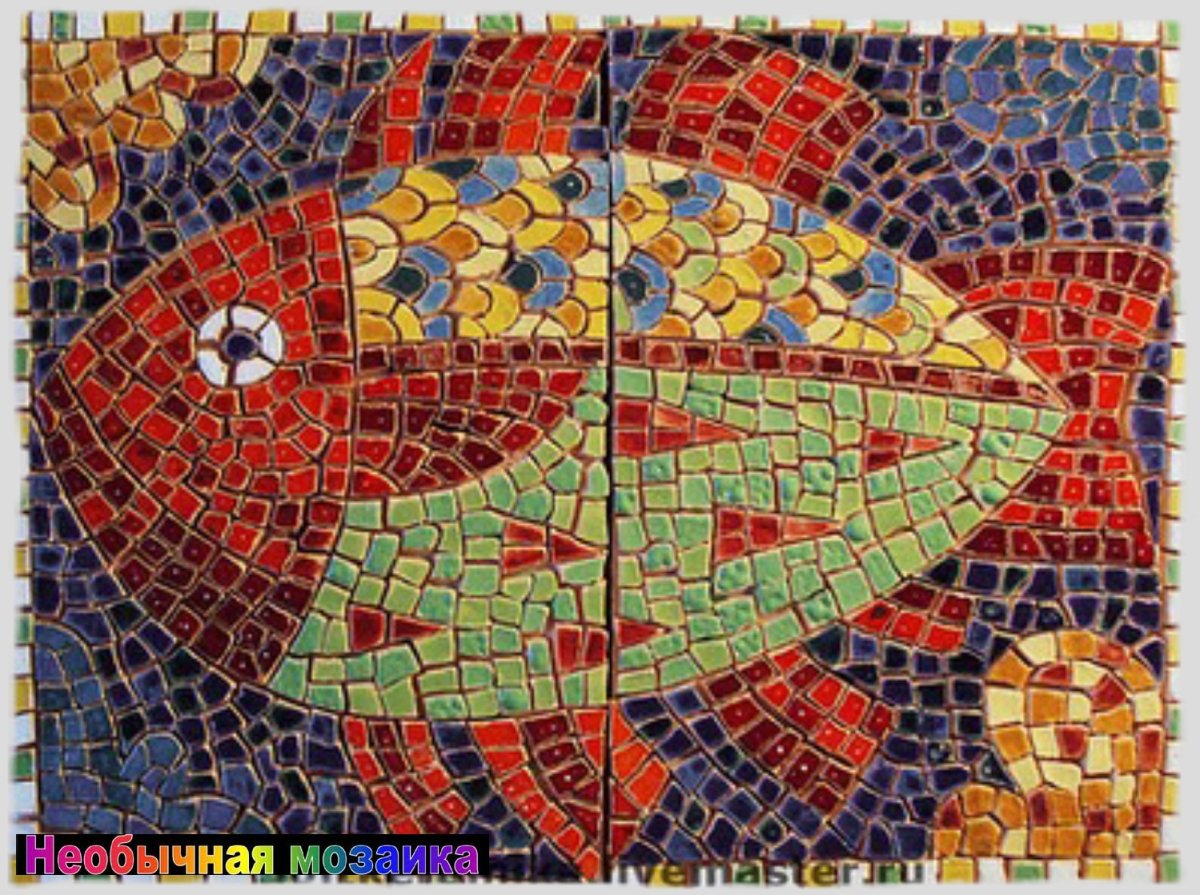 Мозаика смальта рыба