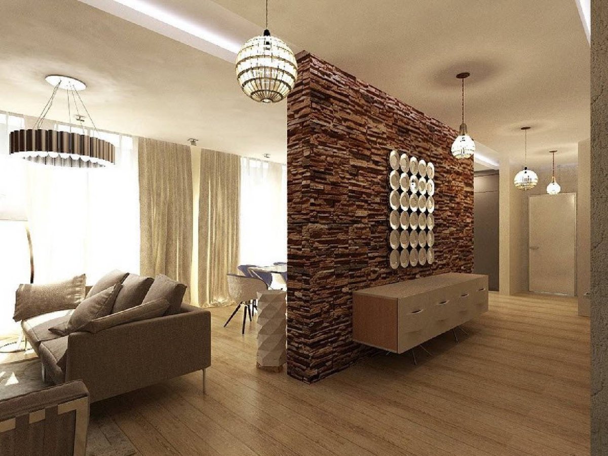 Перегородка из декоративного кирпича