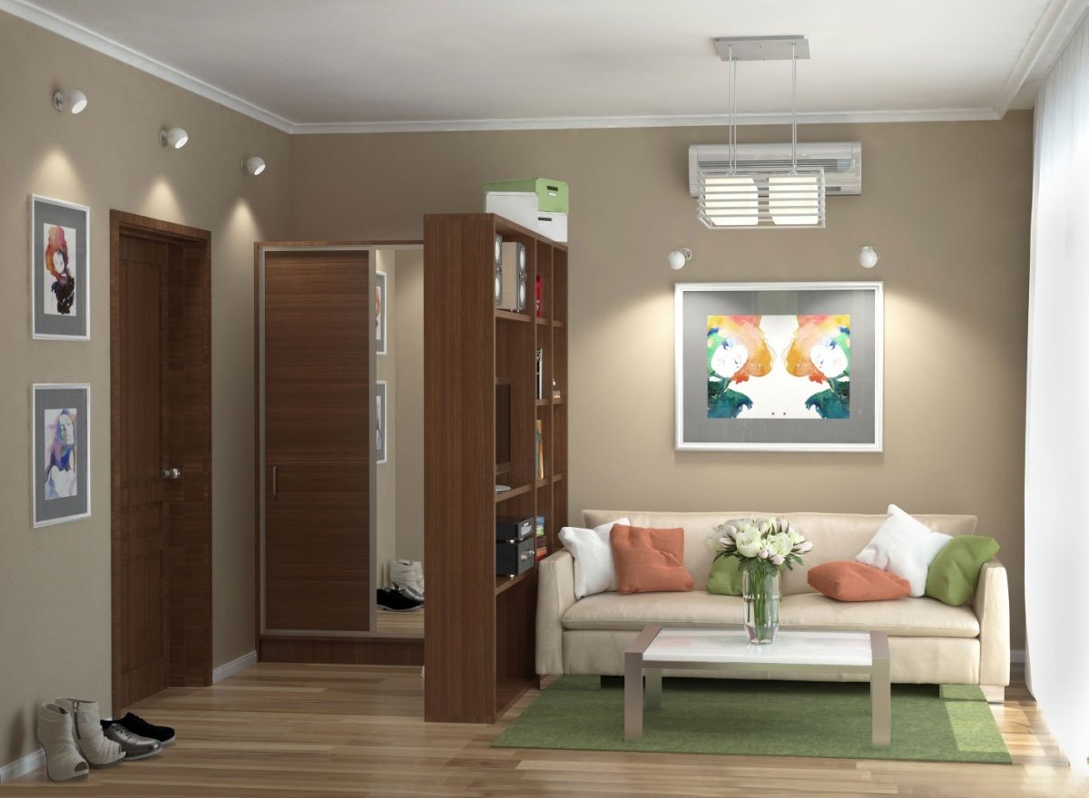 Расстановка мебели в однокомнатной