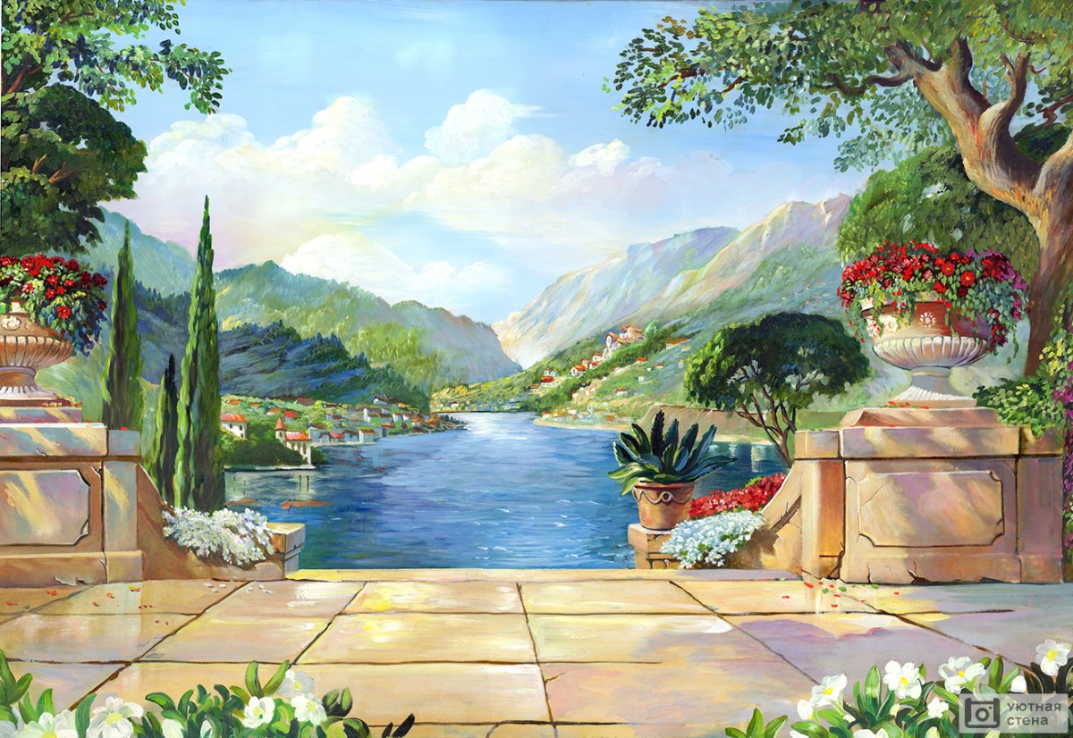 Пейзаж на стене