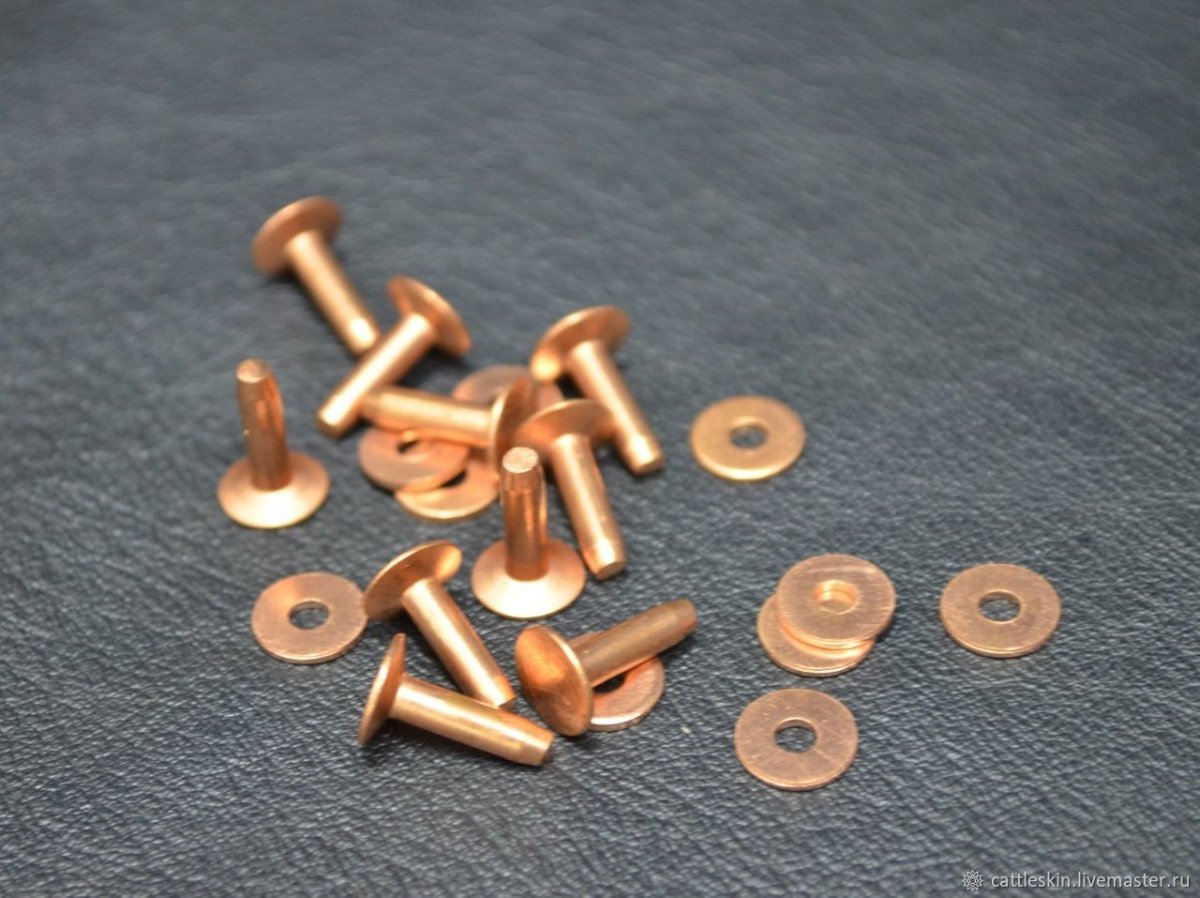 Клепки медные д8 мм l30