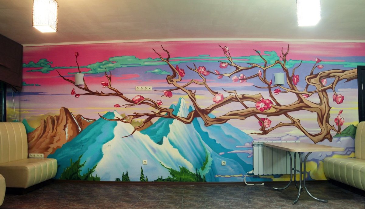 Роспись стен природа