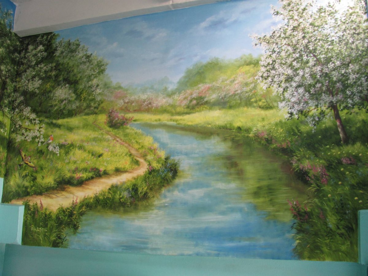 Художественная роспись стен пейзажи