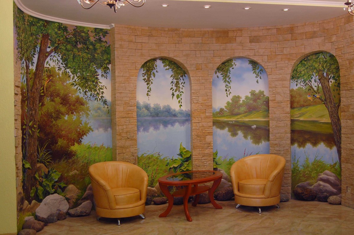 Настенная роспись джунгли