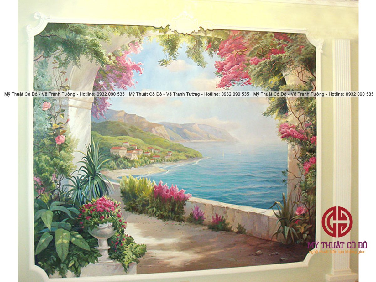 Пейзаж на стене