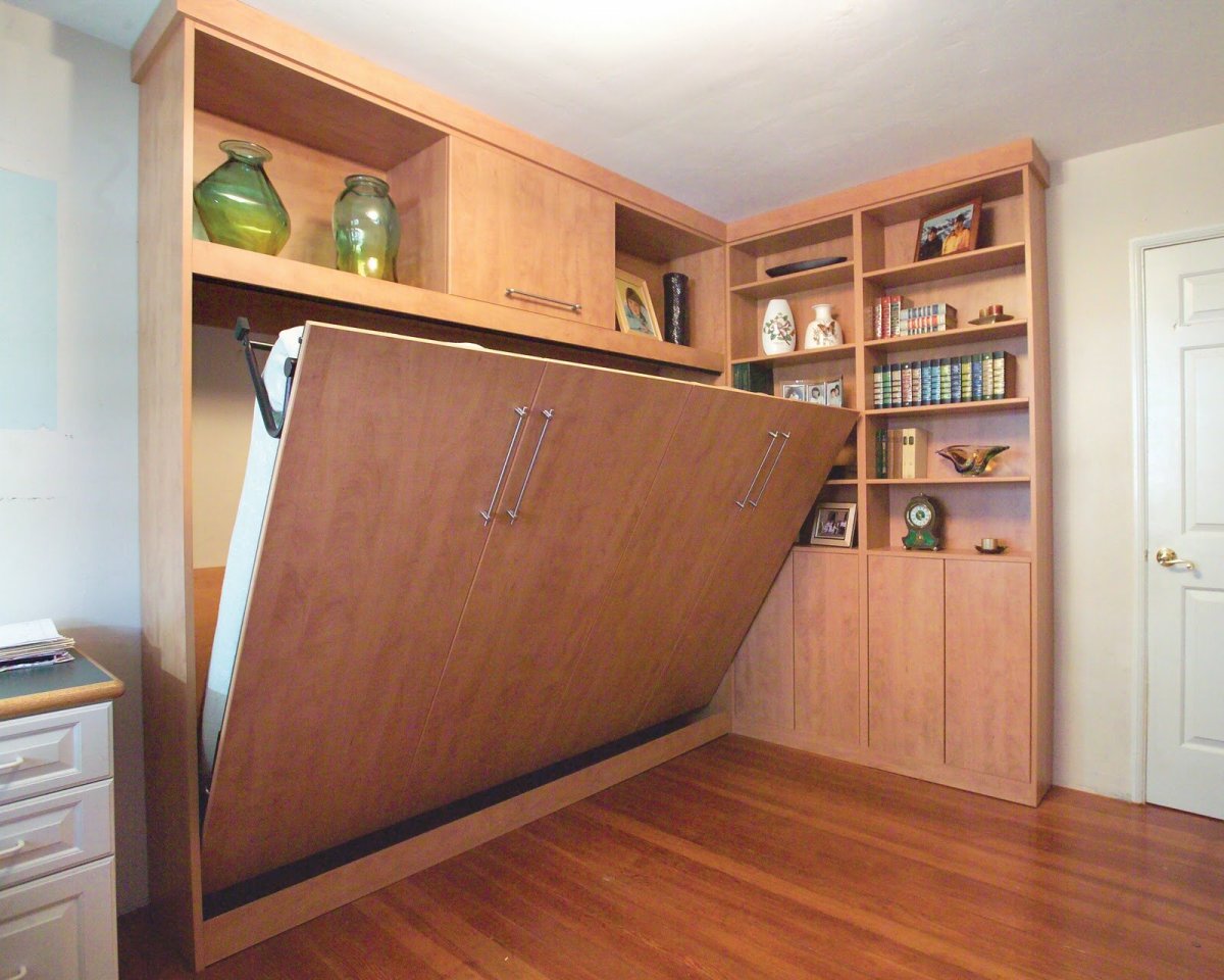 Встроенная мебель трансформер для маленьких квартир