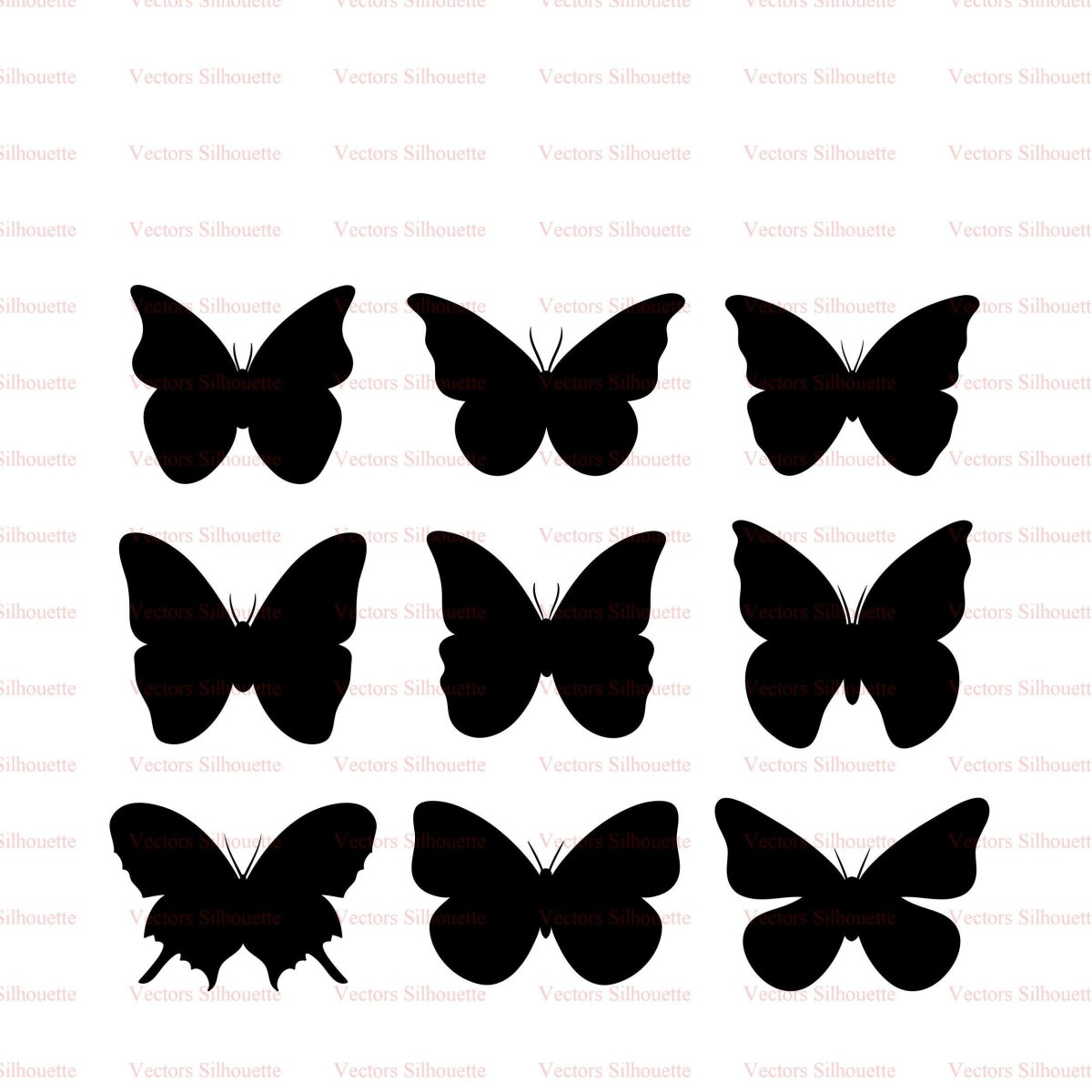 Бабочка силуэт