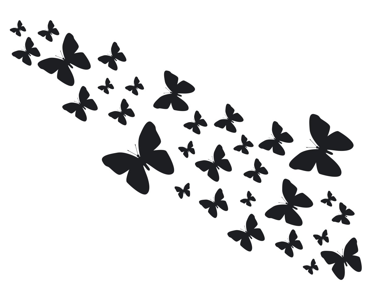 Трафареты бабочки