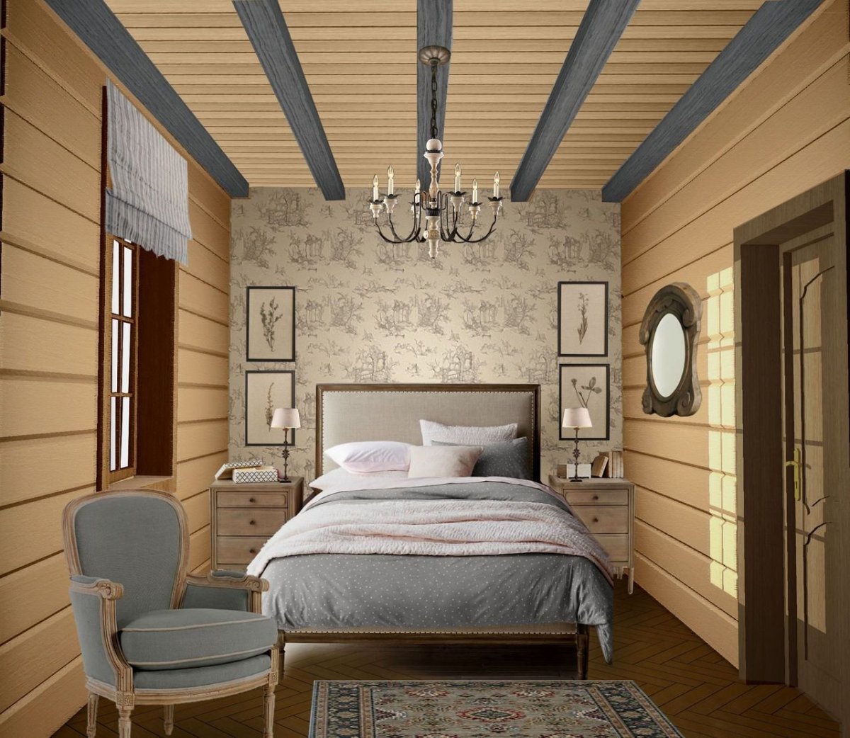 Tikkurila зеленый имитация бруса