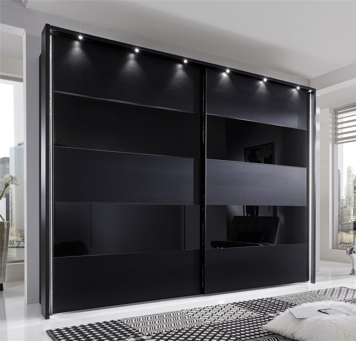 Шкаф купе черный