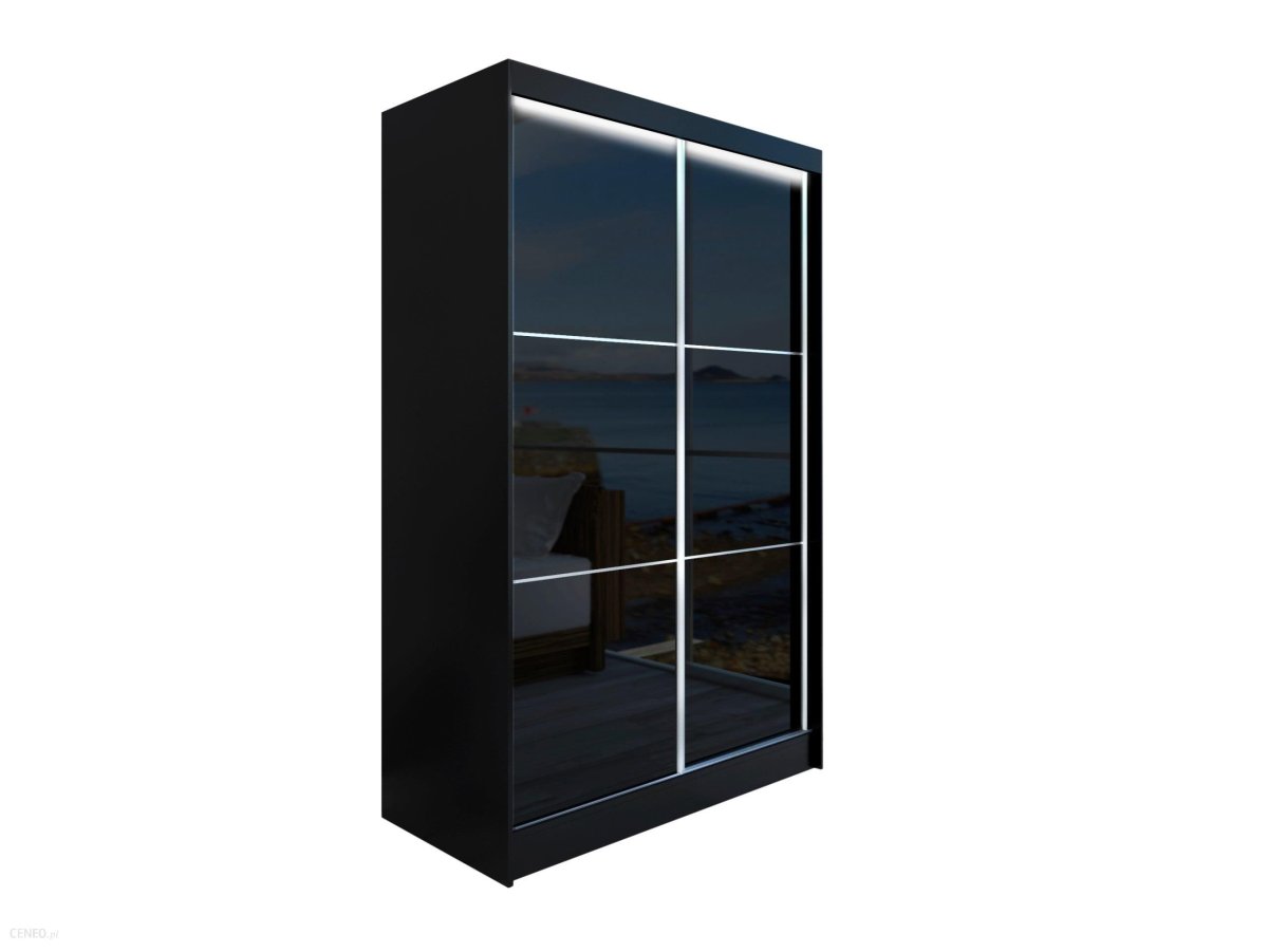 Шкаф купе из черного стекла