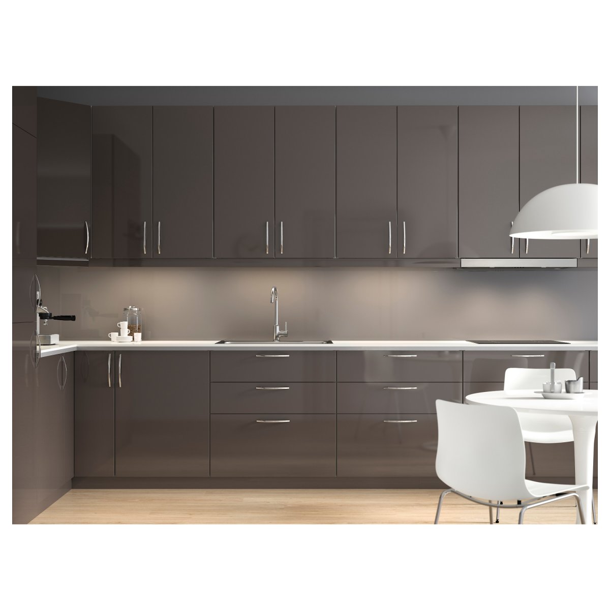 Кухня икеа Воксторп серая