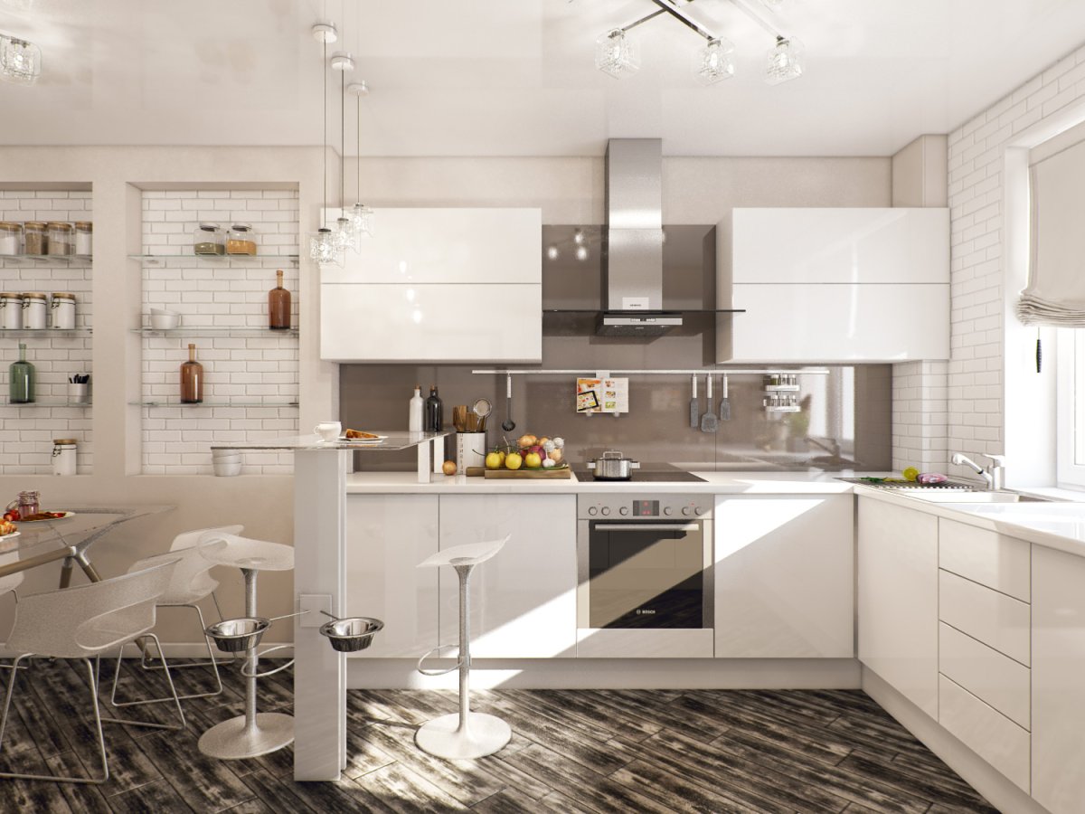 Рингульт глянцевый белый с золотыми ручками