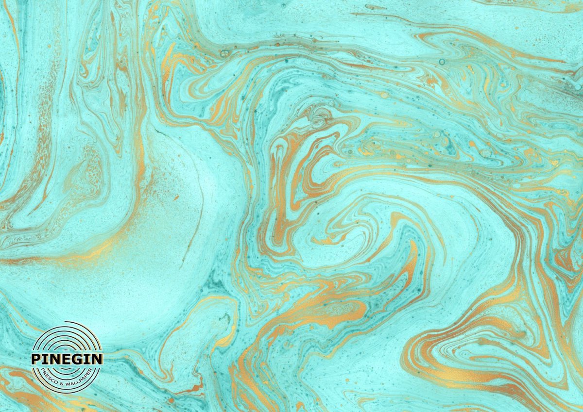 Мрамор бирюза золото