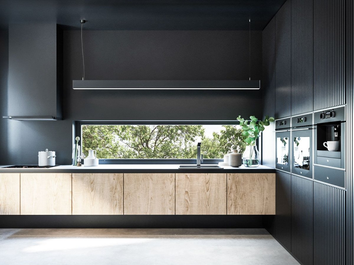 Серая матовая кухня икеа