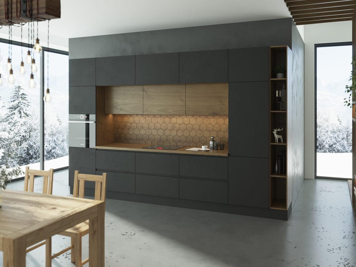 Кухня Амика черный графит