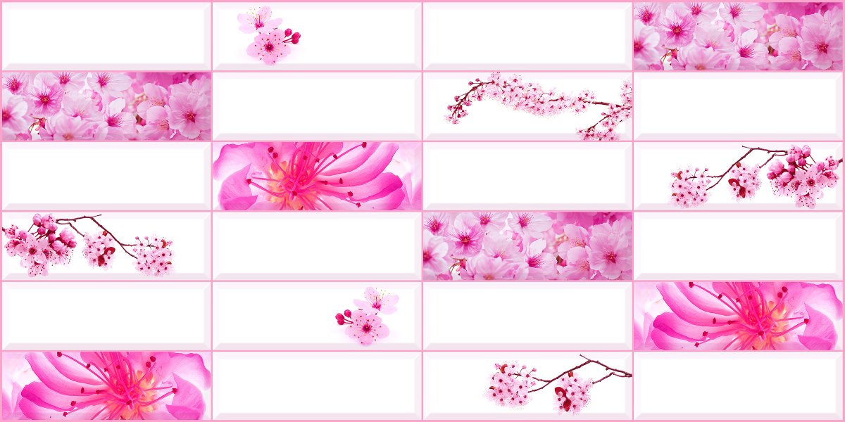 Панель ПВХ плитка Сакура 955*480