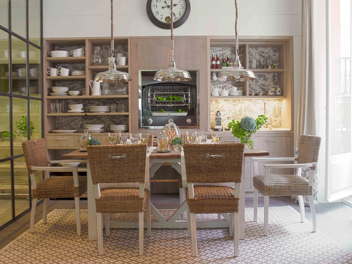 Плетеная мебель для кухни