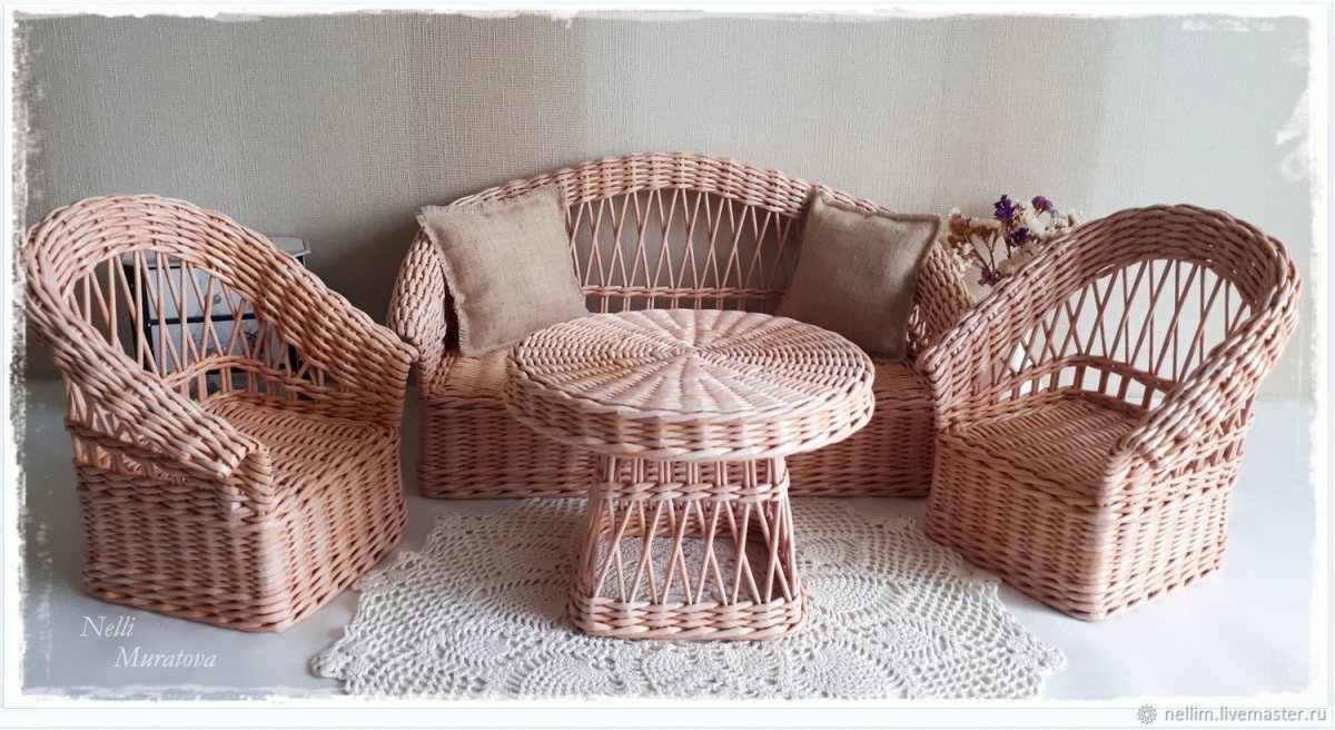 Плетеная мебель в интерьере
