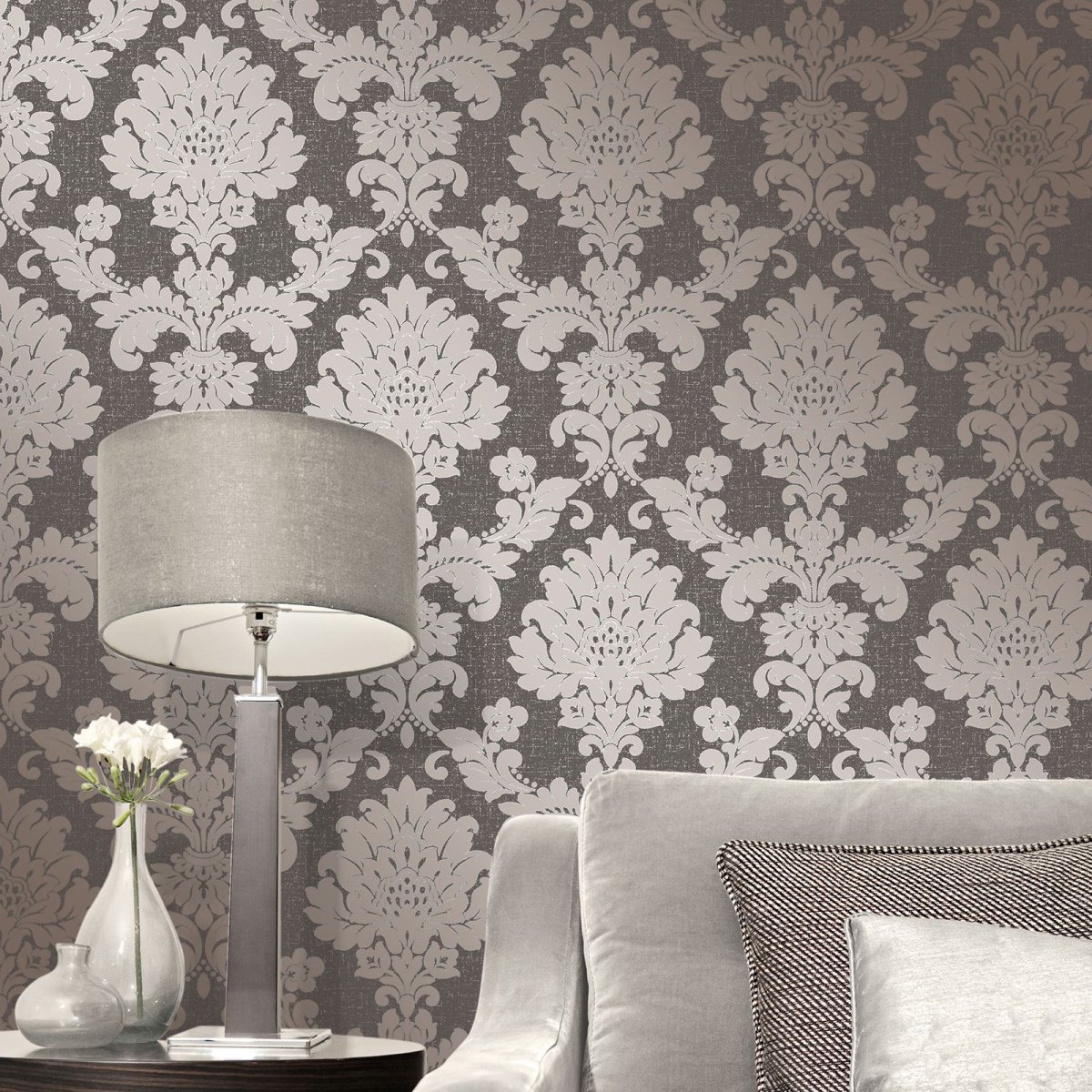 Металлизированные обои для стен