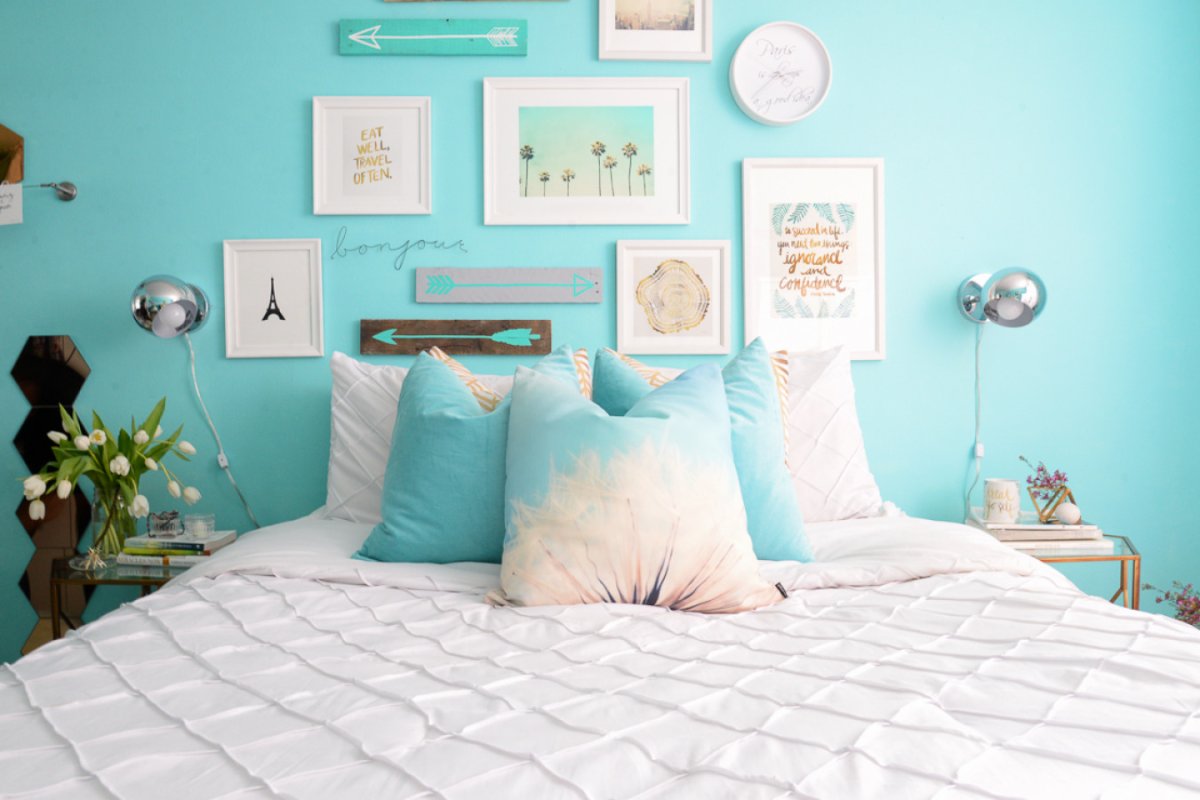 Комната в мятном цвете