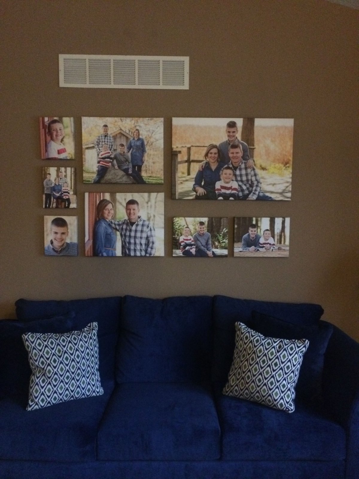 Композиции из 5 фоторамок