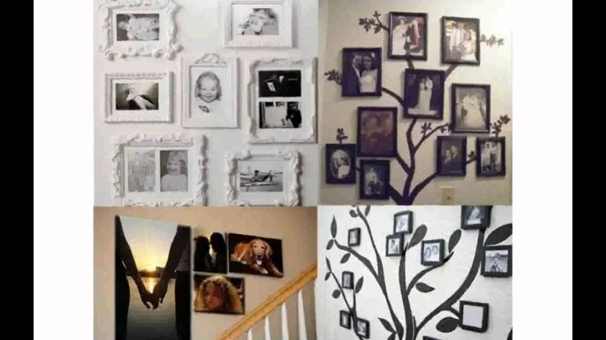 Семейный коллаж из фотографий на стену
