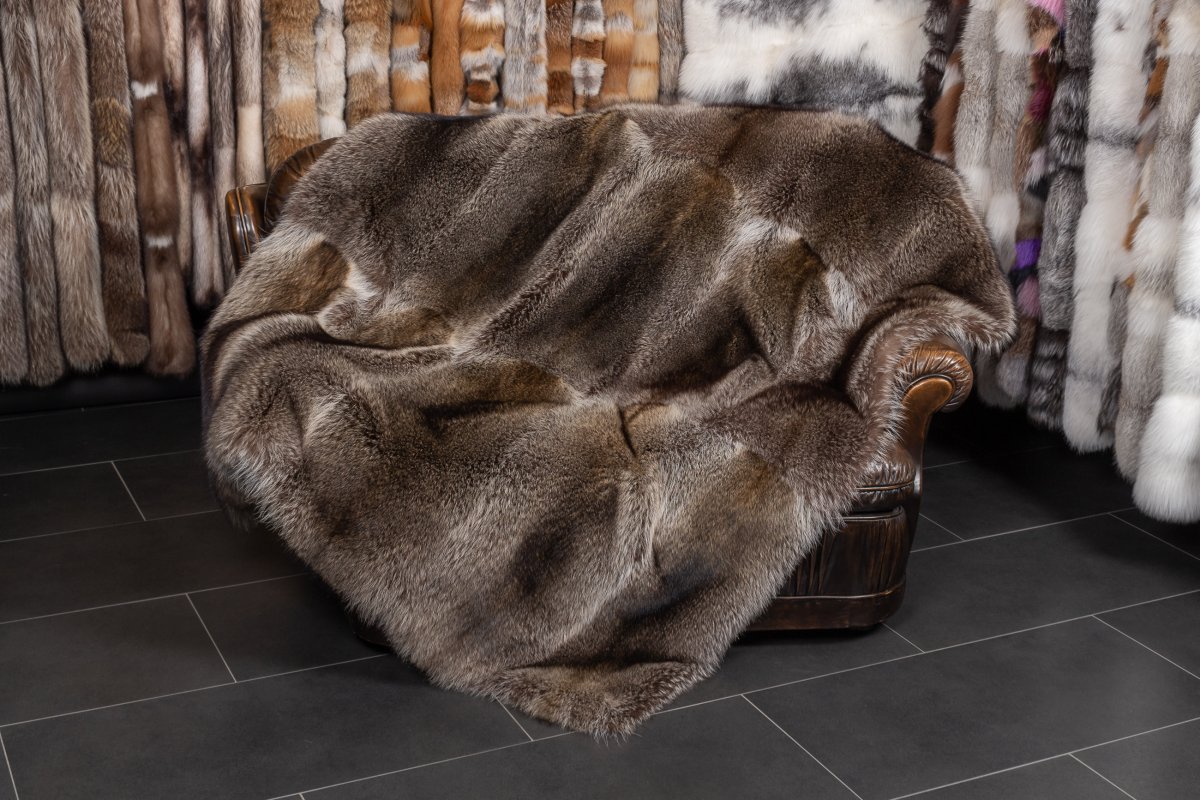 Плед из меха