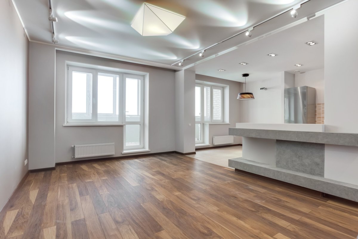 Интерьер зала без мебели