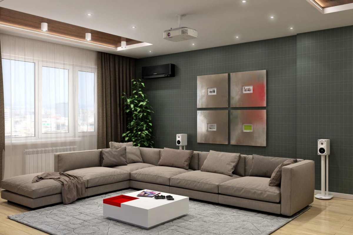 Комната с красными стенами