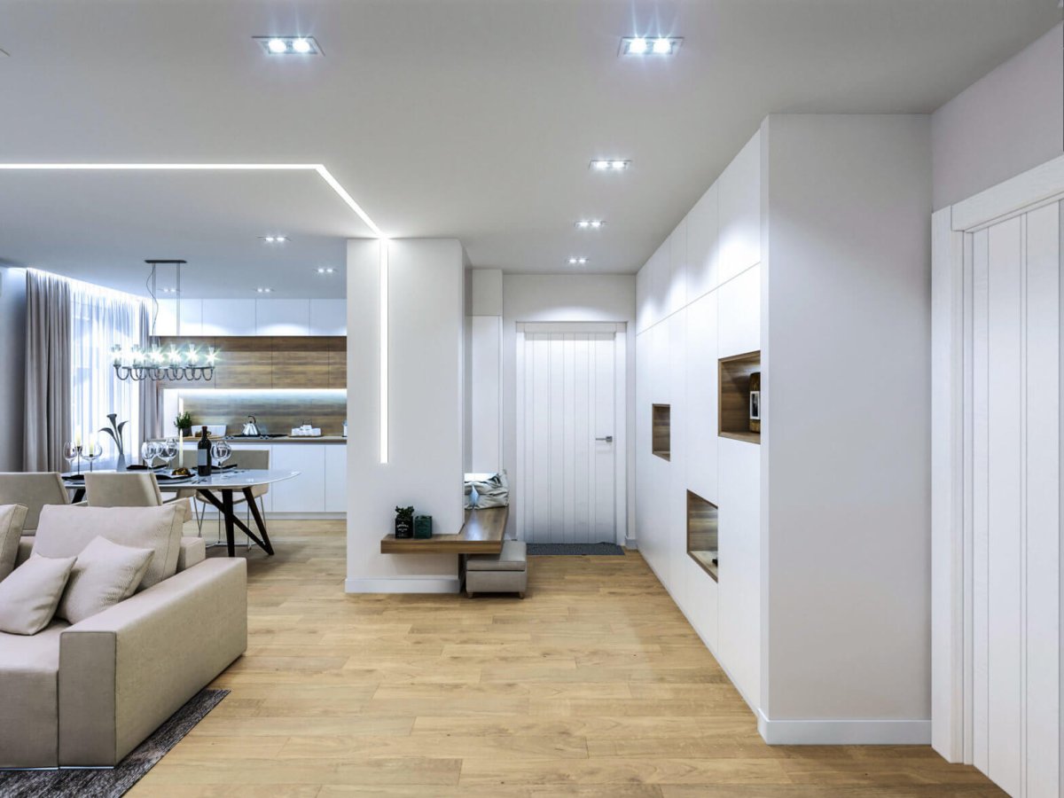 Пустая стена в гостиной