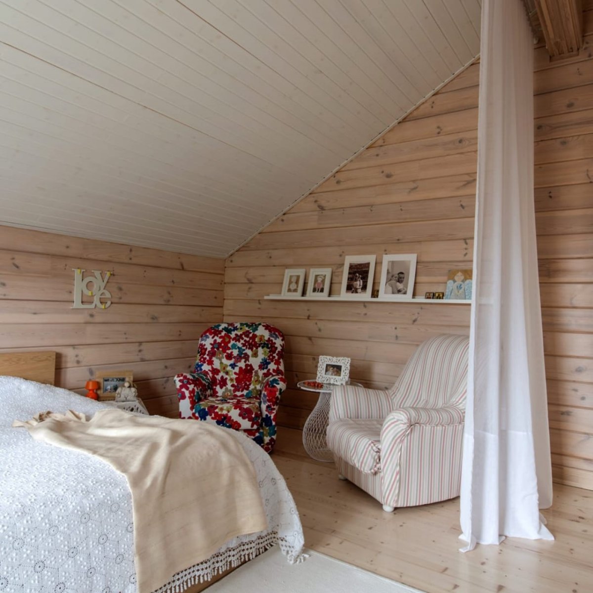 Мансарда экостиль вагонка